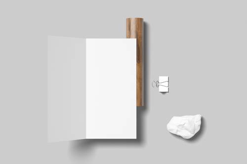 双折页PS样机模板 - PNG派