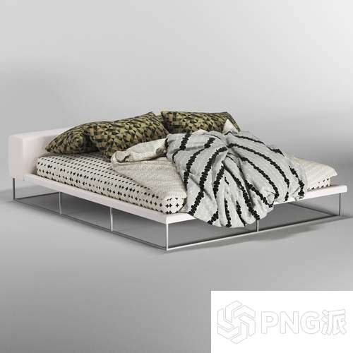 北欧床3D模型 - PNG派