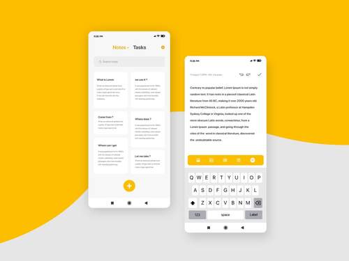 Notes App UI重新设计工具包设计模板 - PNG派