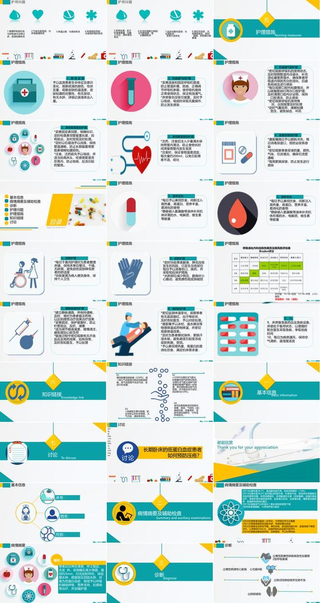 护理查房PPT模板 - PNG派