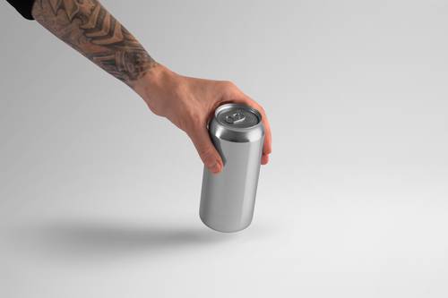 啤酒瓶易拉罐包装展示PS样机模板 - PNG派