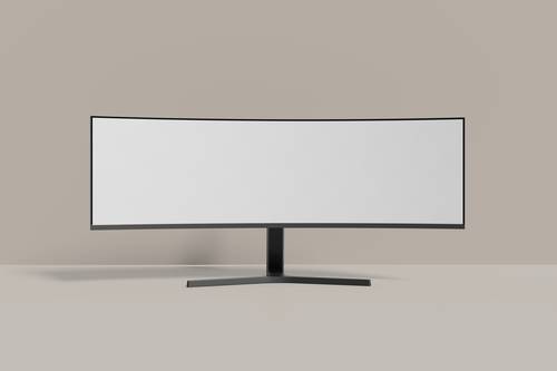 超宽屏幕显示器PS样机模板 - PNG派
