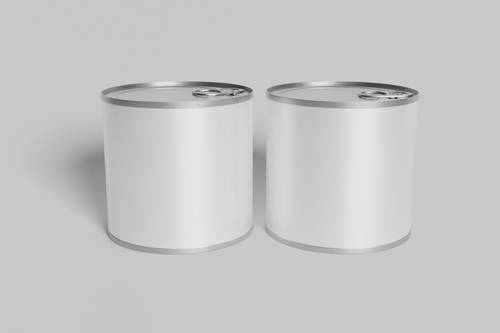 奶粉包装金属圆罐PS样机模板 - PNG派