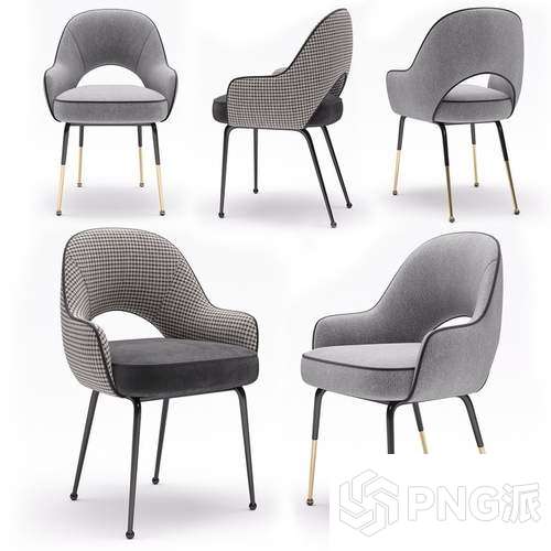 欧式单椅3D模型 - PNG派