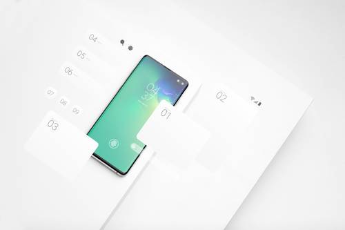 安卓手机界面突出悬浮展示PS样机模板 - PNG派