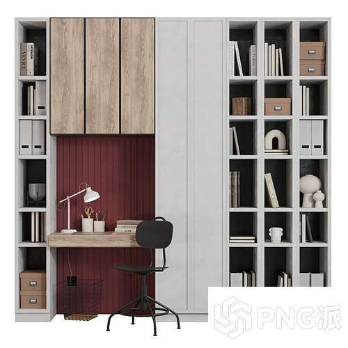 简约衣柜3D模型 - PNG派