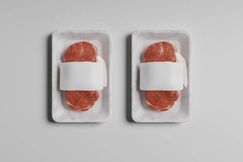 生鲜肉类托盘包装PS样机模板 - PNG派