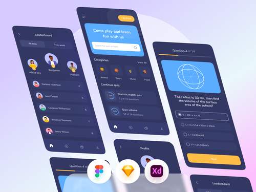 Trivia Quiz移动应用程序 - PNG派