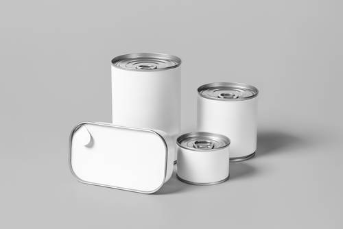 金属食品罐头PS样机模板 - PNG派