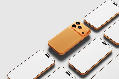 iPhone 17 Pro手机模型PS样机模板 - PNG派