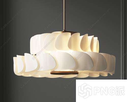 现代吊灯3D模型 - PNG派