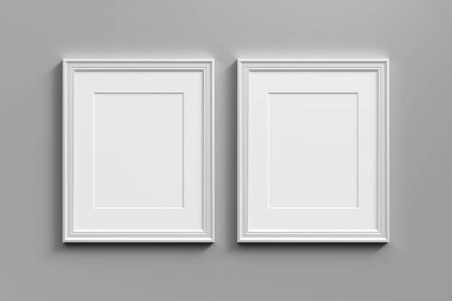 证书奖状装饰画框PS样机模板 - PNG派