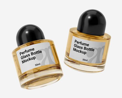香水玻璃瓶PS样机模板 - PNG派