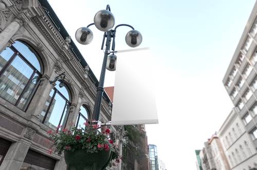 户外广告牌PS样机模板 - PNG派