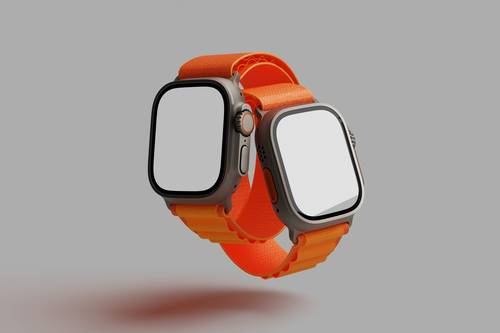apple watch ultra苹果手表PS样机模板 - PNG派