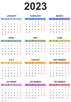 2023年日历 - PNG派