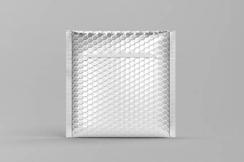 方形快递金属气泡包装袋PS样机模板 - PNG派