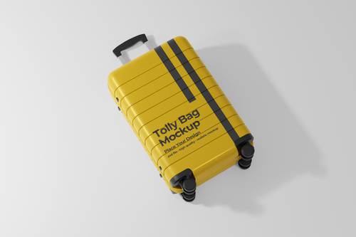 带轮子行李箱PS样机模板 - PNG派