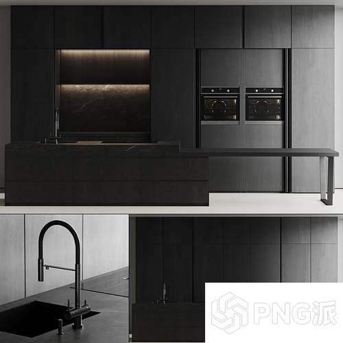北欧橱柜3D模型 - PNG派