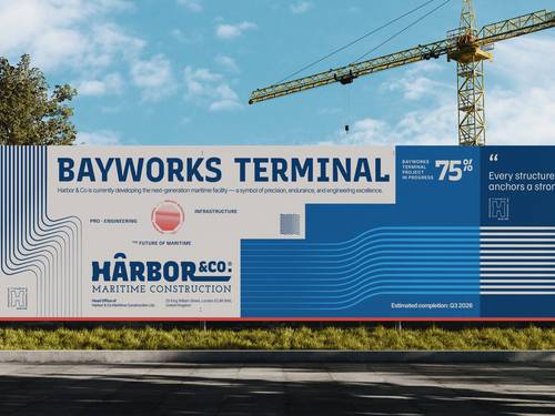 建筑工地围挡广告位PS样机模板 - PNG派