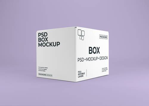 包装盒子PS样机模板 - PNG派