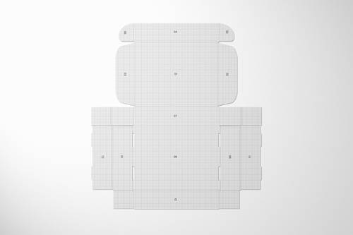 长扁形纸质翻盖包装盒PS样机模板 - PNG派