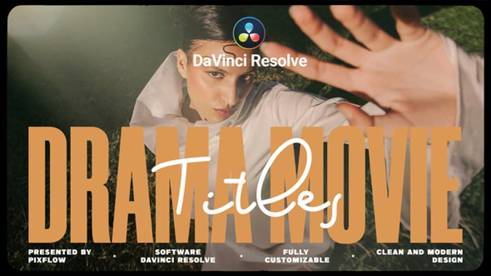 电影片名动画Davinci Resolve模板 - PNG派