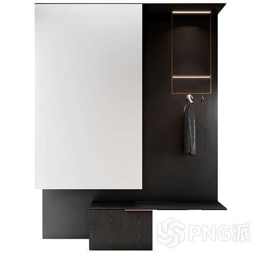 极简衣柜3D模型 - PNG派