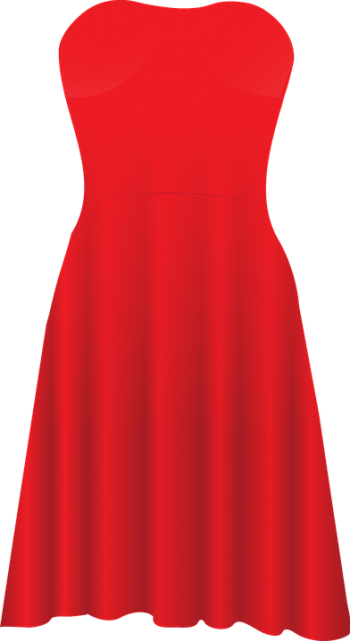 红色裙子、连衣裙 - PNG派
