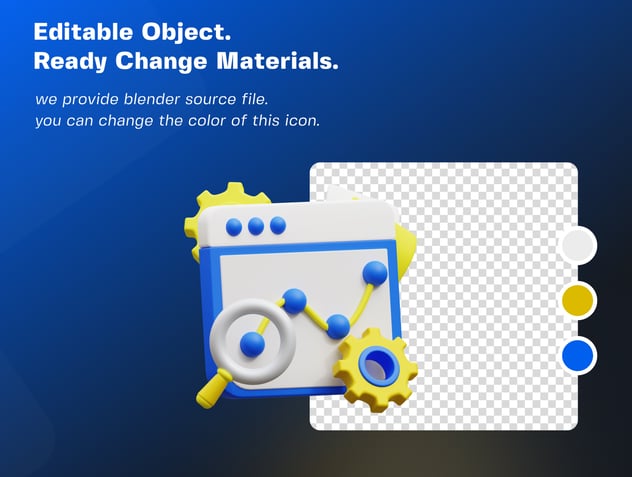 商业金融数据图表图标3D插画素材包 - PNG派