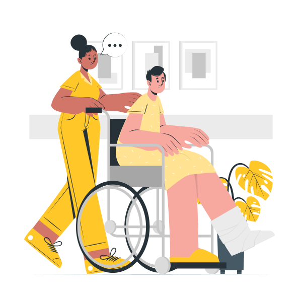 医院轮椅矢量svg插画 - PNG派