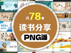 78套读书分享PPT模板打包合集 - PNG派