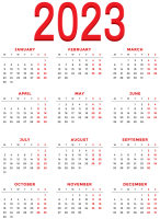 2023年日历 - PNG派