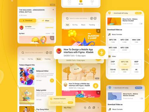 视频和音乐下载应用程序Uikit sadekud - PNG派