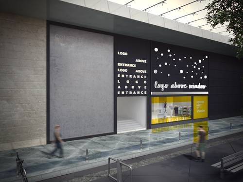 室内展板广告牌展示PS样机模板 - PNG派