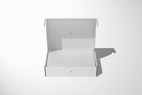 长扁形纸质翻盖包装盒PS样机模板 - PNG派