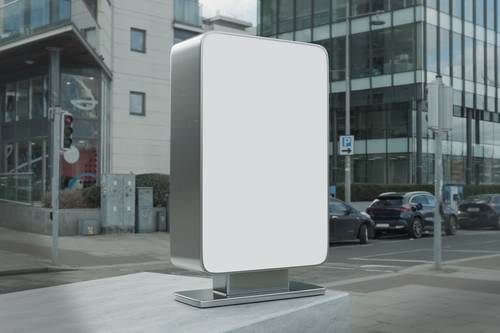 户外大型广告灯箱PS样机模板 - PNG派