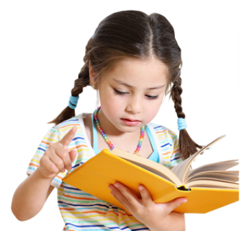 小孩子、儿童、正在阅读的小女孩 - PNG派
