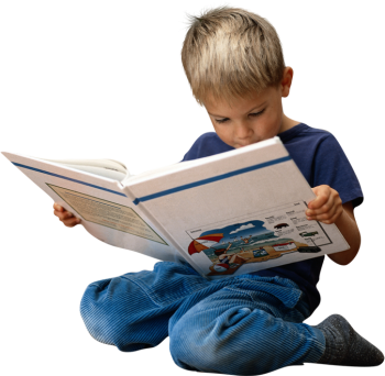 小孩子、儿童、正在读书的小男孩 - PNG派