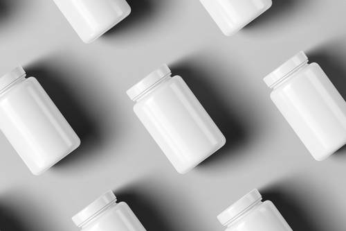 胶囊药丸包装瓶PS样机模板 - PNG派