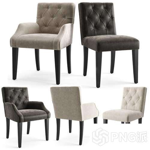 欧式单椅3D模型 - PNG派