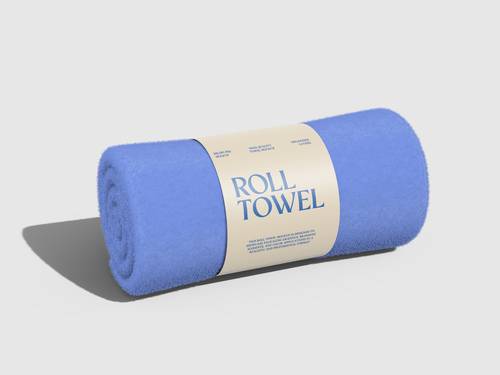 毛巾卷纸套包装PS样机模板 - PNG派