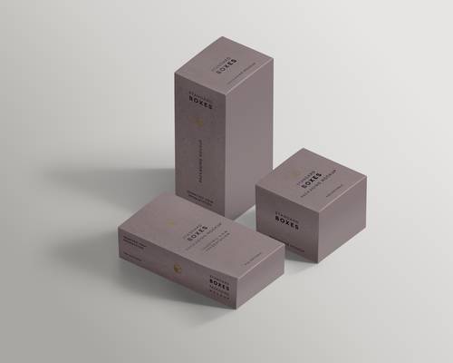 不同类型产品包装盒子PS样机模板 - PNG派