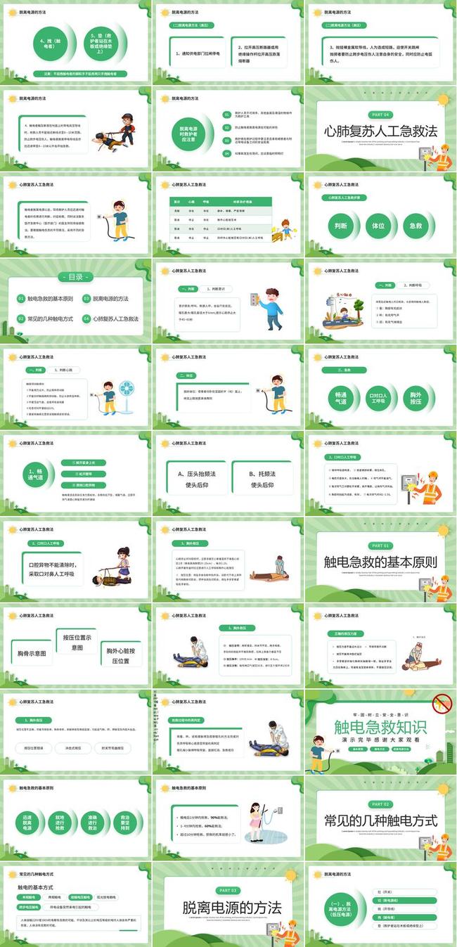 常见急救知识培训PPT模板 - PNG派