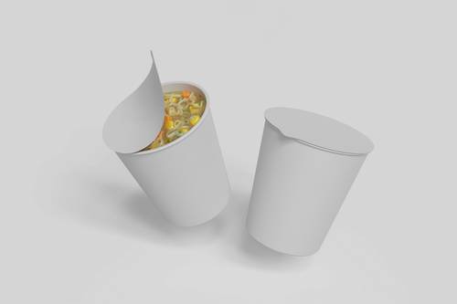 桶装方便面包装PS样机模板 - PNG派