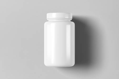 胶囊药丸包装瓶PS样机模板 - PNG派