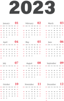 2023年日历 - PNG派