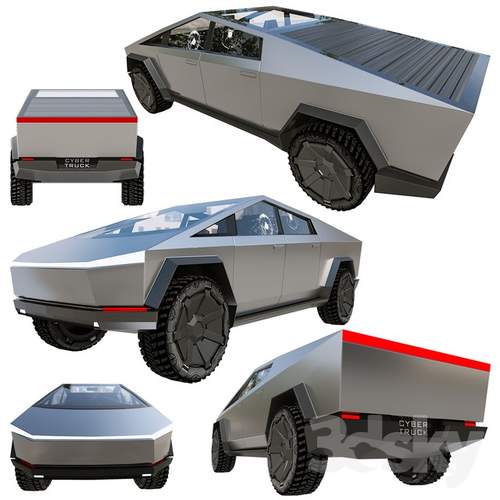 特斯拉Cybertruck 3D模型 - PNG派