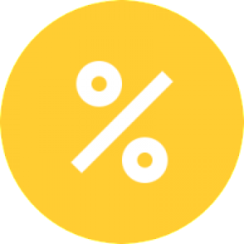 黄色圆形图标百分比 - PNG派