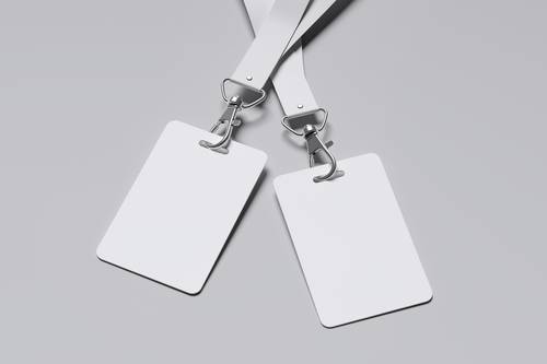 挂绳ID卡工作证PS样机模板 - PNG派